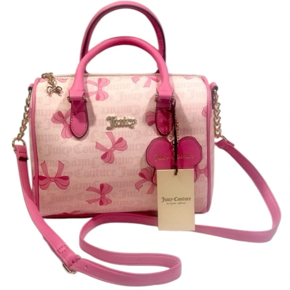 NWT Juicy Couture Pink Bow Satchel Bag $89 - Picture 1 of 4